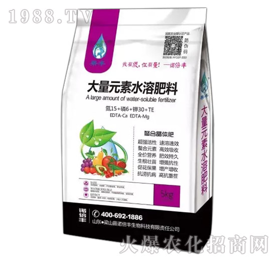 大量元素水溶肥料15-6-30+TE-諾倍豐