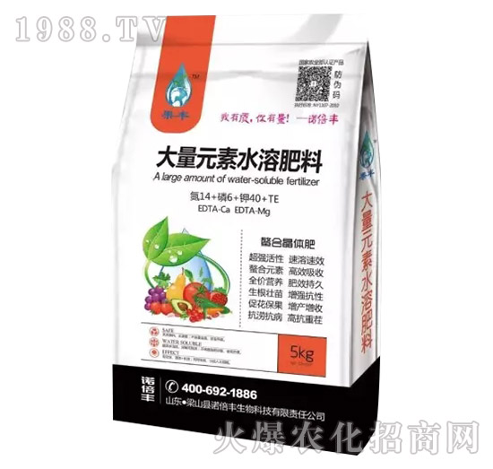 大量元素水溶肥料14-6-40+TE-諾倍豐