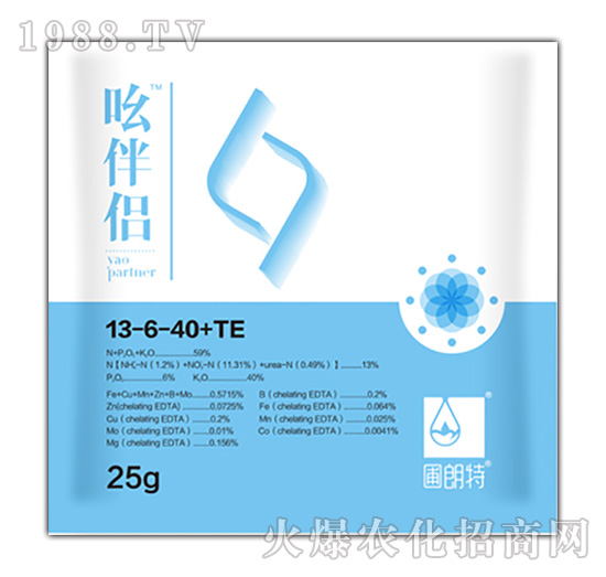 大量元素水溶肥13-6-40+TE-吆伴侶-圃朗特