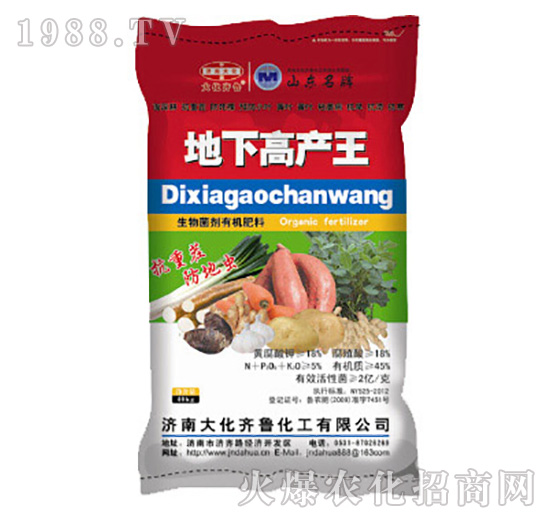 生物菌劑有機肥料-地下高產(chǎn)王-大化齊魯