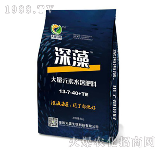 大量元素水溶肥料13-7-40+TE-深藻-天盛生物