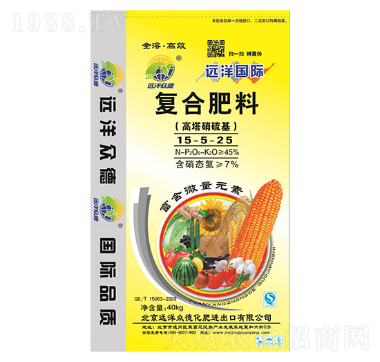 高塔硝硫基復(fù)合肥料15-5-25-遠(yuǎn)洋眾德