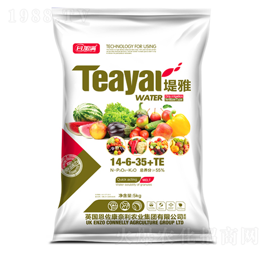 大量元素水溶肥料14-6-35+TE-堤雅-潤(rùn)德源肥業(yè)