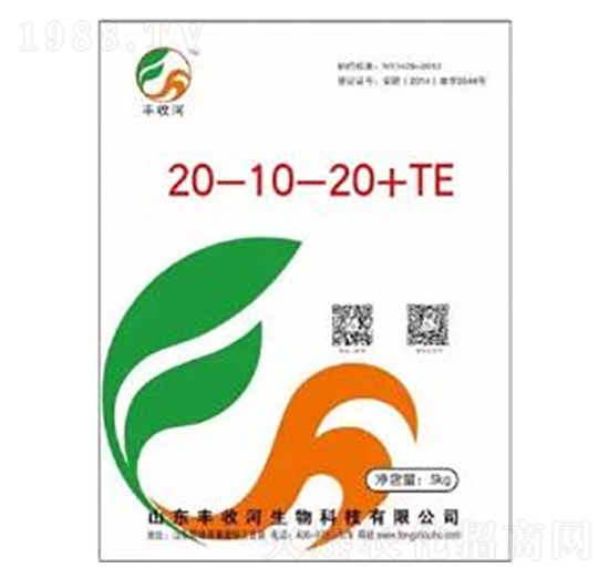 大量元素膨果肥20-10-20+TE-豐收河