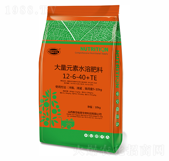 大量元素水溶肥料12-6-40+TE-賽菲格萊