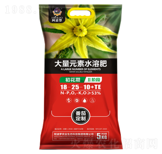 番茄專用大量元素水溶肥18-25-10+TE-阿波羅