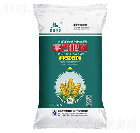 玉米多顆種植專用復(fù)合肥25-10-16-笑盟