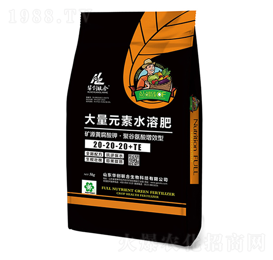 聚谷氨酸增效型大量元素水溶肥20-20-20+TE-華創(chuàng)聯(lián)合