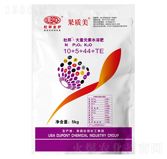 大量元素水溶肥料10+5+44+TE-果質(zhì)美-美博生物