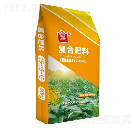 煙草專用硫酸鉀型復合肥料15-15-15-花山-云天化農資