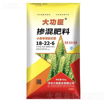 40kg小麥專用摻混肥料18-22-6-大功臣-大地肥業(yè)